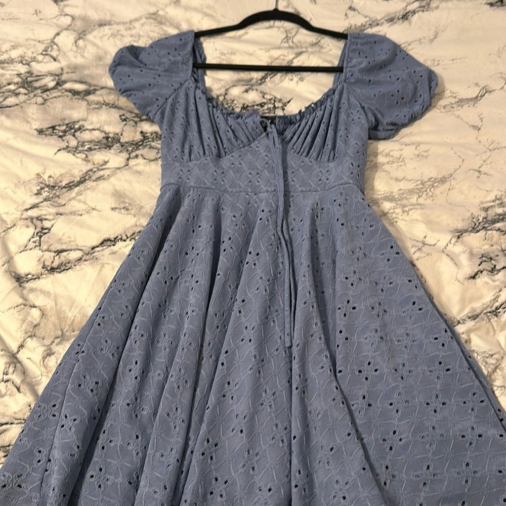 Blue mini dress